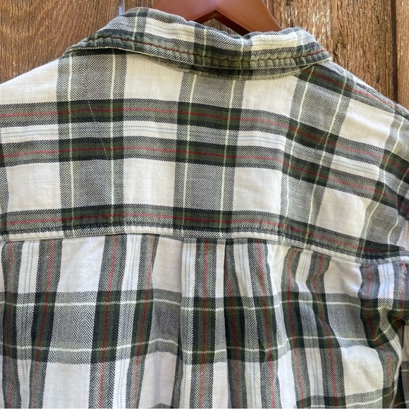 KRAZY KAT Women’s Gray Red Plaid Button Down Shirt 100% Cotton Size Medium - Picture 7 of 8